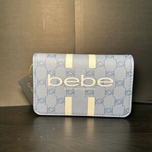 Bebe Los Angeles Blue and Cream Wallet